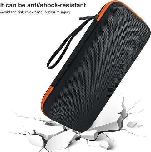 Carrying Case for Retroid Pocket 6 Storage Case Cover,Black Hard Shell Portable Handbag Orange Zipper with 2 Pack Tempered Films and a Transparent Silicone Handle 2 in 1 in Kuwait