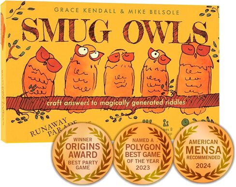 Smug Owls Card Game - A Hilarious & Creative Riddle-Solving Party Game for Kids and Adults | Fun for The Whole Family | 8+ | 15-20 min | 3-15 Players in Saudi Arabia