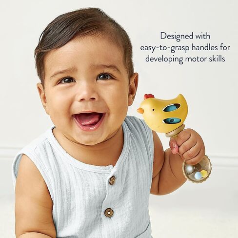 Itzy Ritzy Musical Instrument Toy Set - Gift Set of 3 Sensory Instruments - Tambourine, Clacker Beads & Maraca for Babies & Toddlers - Easy-Grip Handles for Fine Motor & Rhythm Development (Farm) in Kuwait