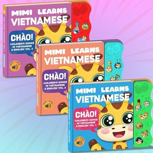 Bundle Deal — Interactive Sound Board Book for Toddlers 1-3, Bilingual English & Vietnamese Songs & Music, Talking Musical Learning Toy and Gift for Babies & Kids in Kuwait
