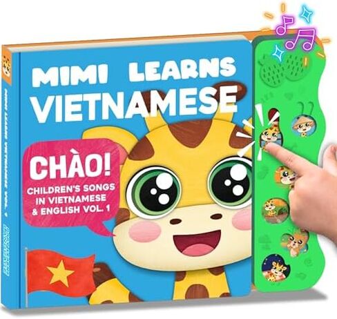 Bundle Deal — Interactive Sound Board Book for Toddlers 1-3, Bilingual English & Vietnamese Songs & Music, Talking Musical Learning Toy and Gift for Babies & Kids in Kuwait