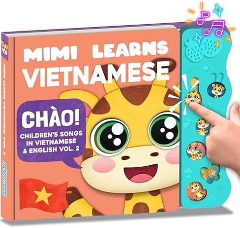 Bundle Deal — Interactive Sound Board Book for Toddlers 1-3, Bilingual English & Vietnamese Songs & Music, Talking Musical Learning Toy and Gift for Babies & Kids in Kuwait
