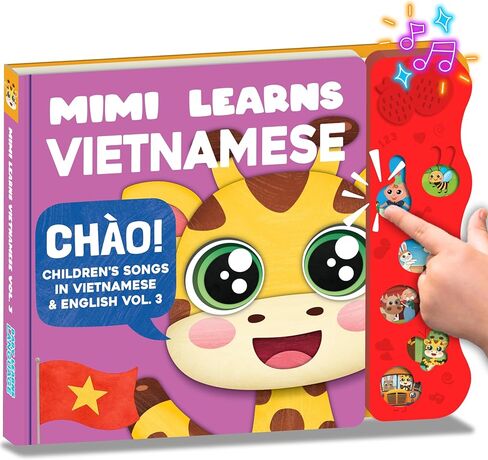 Bundle Deal — Interactive Sound Board Book for Toddlers 1-3, Bilingual English & Vietnamese Songs & Music, Talking Musical Learning Toy and Gift for Babies & Kids in Kuwait