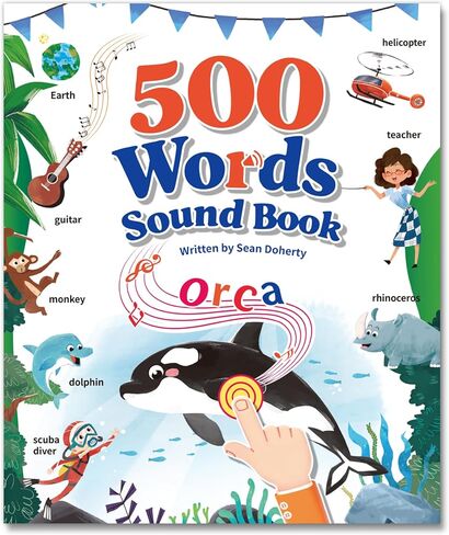 كتاب صوتي للتعلم التفاعلي للأطفال من عمر 3 إلى 8 سنوات - 500 كلمة من المفردات الإنجليزية الأساسية، كتاب ناطق تعليمي مبكر مع اللمس والصوت لمرحلة ما قبل المدرسة ورياض الأطفال والتعليم المنزلي in Kuwait