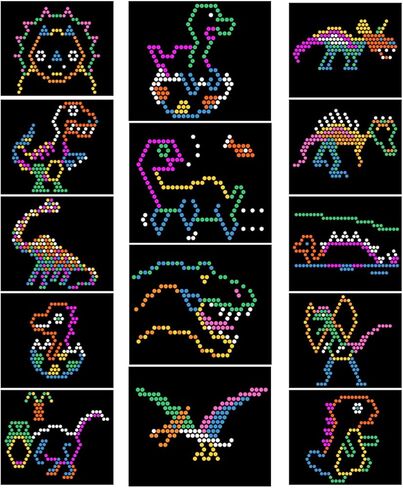 Dinosaur Theme - Pattern Refill Template Sheets for Lite Brite Ultimate Classic - 14 Pack in Kuwait