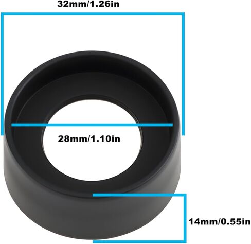 SING F LTD 2Pcs Rubber Eyepiece Foldable Eye Cups Compatible with 27-29mm Microscope Binoculars in Kuwait