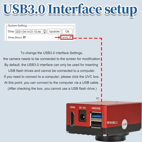 كاميرا مجهر بدقة 8.3 ميجابكسل بدقة 4K عالية الدقة ومخرج HDMI/USB in Kuwait