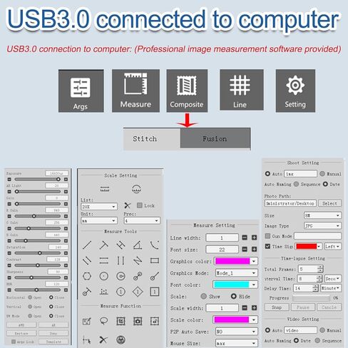 كاميرا مجهر بدقة 8.3 ميجابكسل بدقة 4K عالية الدقة ومخرج HDMI/USB in Kuwait