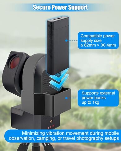 Extended Power Supply Holder Compatible with ZWO Seestar S50, Portable Bracket Secure Attachment for Astronomical Observation in Kuwait