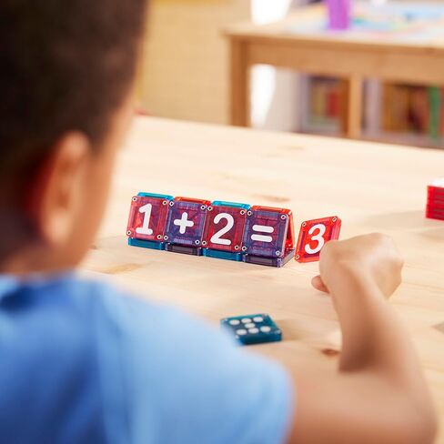 MAGNA-TILES microMAGS مجموعة بناء مغناطيسية مكونة من 56 قطعة لتعلم الأرقام، العلامة التجارية الأصلية للبناء المغناطيسي in Kuwait