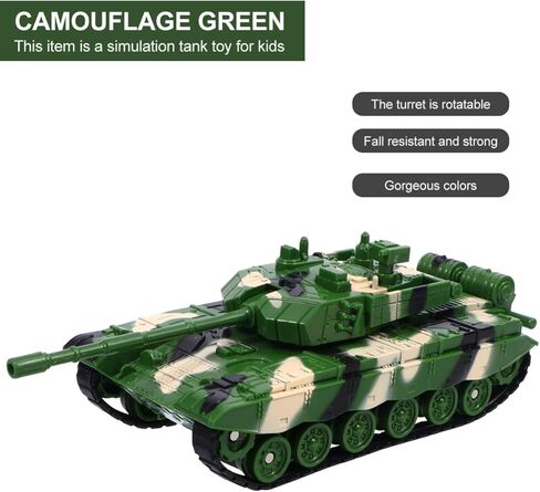 Toddmomy Tank Models Plastic Tanks Kids Toys Vehicle Toys Desk Decor for Kids Boys Girls in Kuwait