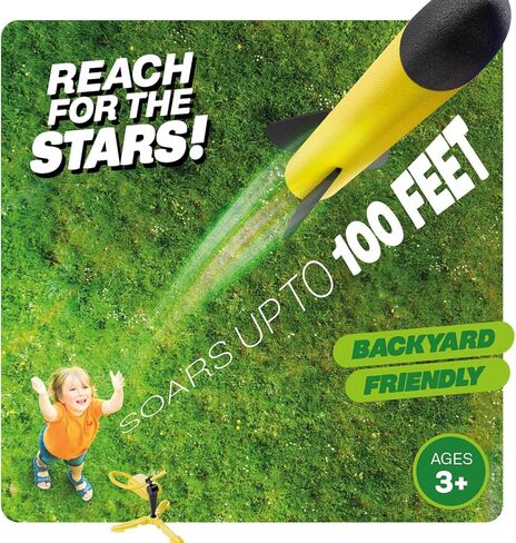 Rocket Launcher for Kids - Outdoor Toys for Kids Ages 4-8 Years - 3 4 5 6 7 Year Old Boy Birthday Gift - Rockets Kids Toys for Boys & Girls - 3 Year Old Gifts - Outside Fun Toddler Toys 3-5 in Kuwait