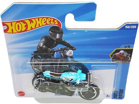 Hot Wheels - Honda CB750 Café - HW Moto 1/5 - JBB79 - بطاقة قصيرة - دراجة نارية - أزرق فاتح - Mattel 2025 - موديل هوندا المرخص رسميًا - 1:64 in Kuwait