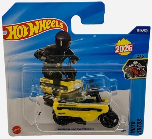 Hot Wheels - Honda Motocompo - HW Moto 3/5 - JBC03 - Short Card - Motorcycle - Yellow - Mattel 2025 - 1:64 in Kuwait