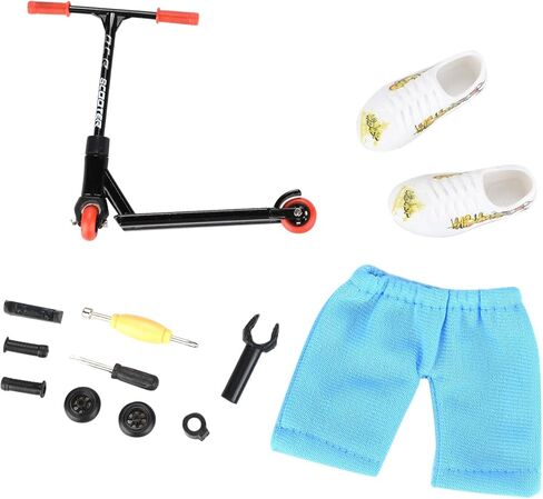 Mini Finger Scooter with Mini Scooters, Finger Pants Shoes,Disassembly and Assembly Kit for Fingertip Movement Party Favors Skateboarder in Saudi Arabia