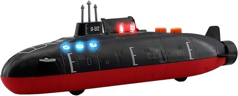Submarine Toy Model, Diecast Navy Boat with Lights and Sounds, Pull-Back, for Kids Boys Toddlers Age 3+ in Kuwait