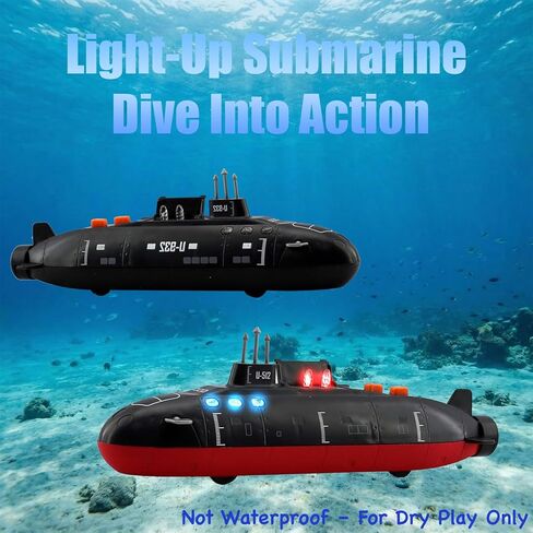 Submarine Toy Model, Diecast Navy Boat with Lights and Sounds, Pull-Back, for Kids Boys Toddlers Age 3+ in Kuwait