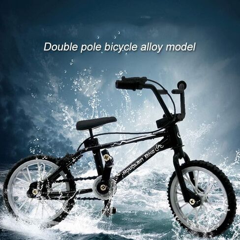 2Pcs Black 1/18 Finger Bike Action Figure Toy,Mini Finger Mountain Bike Model Art Crafts Desktop Decor in Kuwait