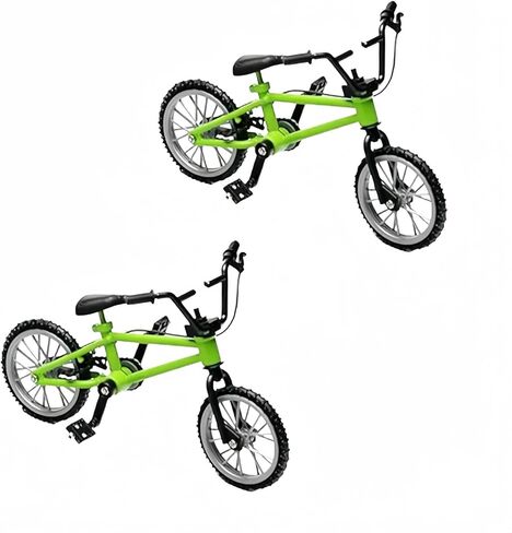 2 Pcs Green 1/18 Scale Mini Diecast Mountain Bike, Finger Bicycle Model, Desktop Decor Art Craft in Kuwait