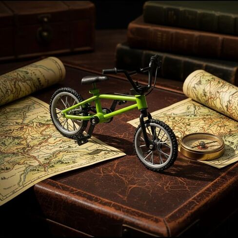 2 Pcs Green 1/18 Scale Mini Diecast Mountain Bike, Finger Bicycle Model, Desktop Decor Art Craft in Kuwait