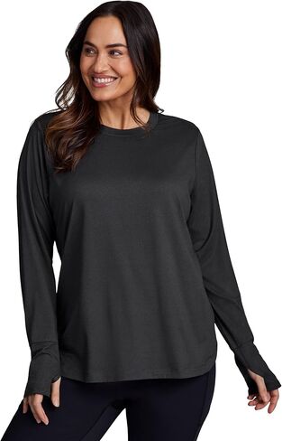RBX Active Women's Plus Size Workout Top with Thumbholes, Buttery Soft Lightweight Long Sleeve Tunic Yoga Top for Women in Saudi Arabia
