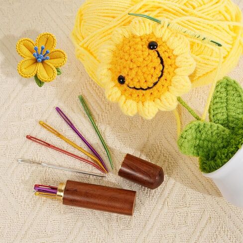 KaiserNgu Yarn Needles, 12 Pcs Large Eye Sewing Needle Kit, Darning Tapestry Needles, with Wood Storage in Kuwait