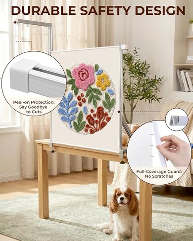 Cozytuft Aluminum Tabletop Tufting Frame (35.5") with Anti-Puncture Strip, Adjustable Rug Tufting Frame, Space-Saving Design for Punch Needle & Rug Making, Easy Clamp Setup in Kuwait