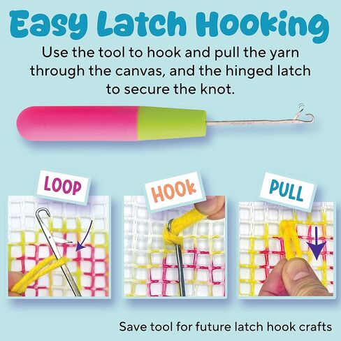الإبداع للأطفال اصنع مجموعة ملصقات Latch N' Patch Fuzzy الخاصة بك | تجميع وتشذيب وتزيين 5 رقع من الخيوط | حرفة بخطاف مزلاج خالية من الفوضى | حفلة النوم وأنشطة الأطفال بدون استخدام الشاشات (الأعمار من 7 سنوات فما فوق) in Kuwait
