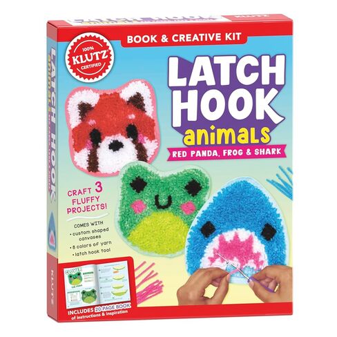 Klutz Latch Hook Animals: Red Panda, Frog & Shark in Kuwait