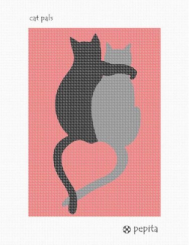 مجموعة Pepita Needlepoint: أصدقاء القطط، 7 × 10 بوصة in Kuwait