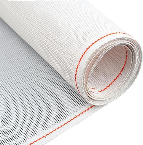 13 Mesh Needlepoint Canvas, 20" x 18" Premium White Cotton Blank Embroidery Fabric, Rolled in Cardboard Mailing Box with Artist Tape in Kuwait