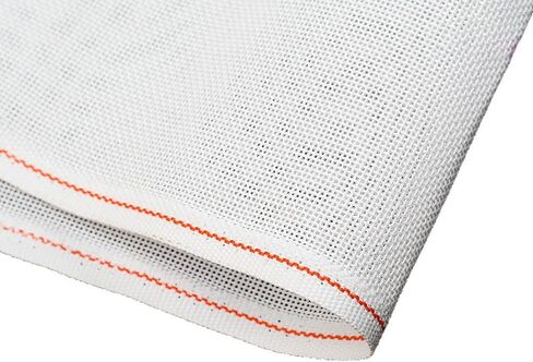 13 Mesh Needlepoint Canvas, 20" x 18" Premium White Cotton Blank Embroidery Fabric, Rolled in Cardboard Mailing Box with Artist Tape in Kuwait