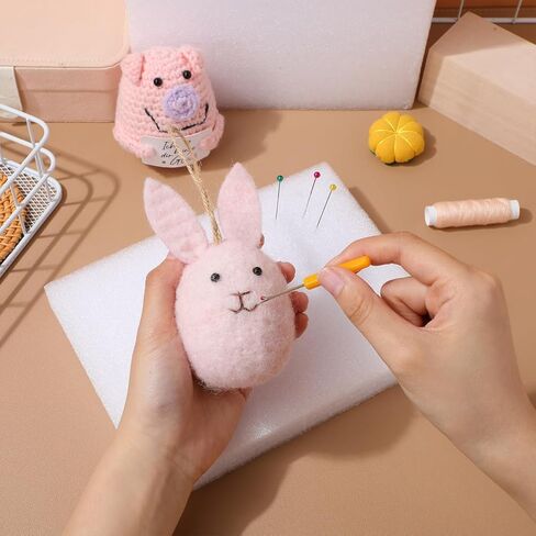 TEHAUX 6pcs Needle Felting Foam Pads - Dense Foam Felting Mat for DIY Crafts, 7.87 X 5.90 X 1.18 Inches, White Sponge Pad for Manual DIY Craft in Kuwait