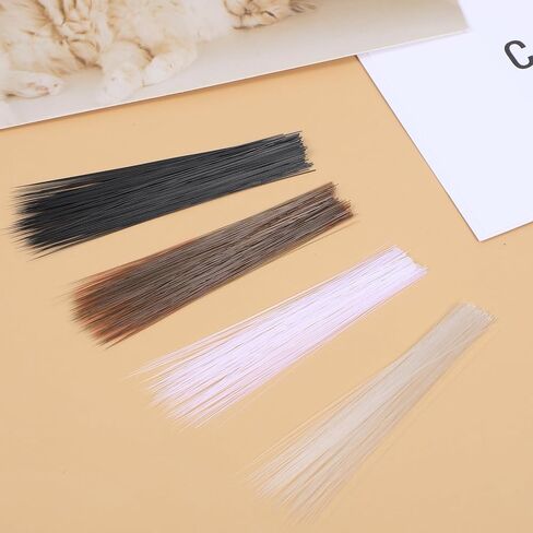 Andibro 1200PCS Simulated Animal Whiskers for Crafts, 3 Inches Craft Animal Whiskers, Plastic Whisker Supplies for Stuffed Animals, Needle Felting, Muppets, White, Black, Brown, Beige in Kuwait