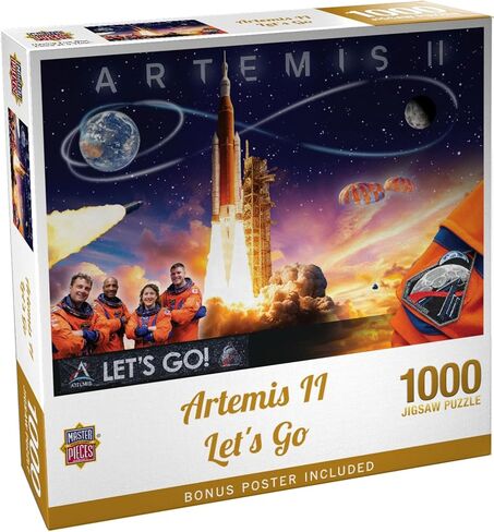 أحجية الصور المقطوعة NASA Artemis II من Masterpieces مكونة من 300 قطعة للبالغين والعائلات - Let's Go - 19.25 بوصة × 26.63 بوصة in Kuwait