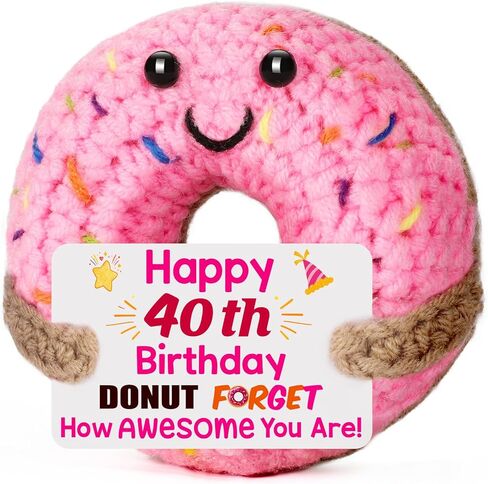 BuiltFit Sweet 16 Birthday Gifts - 16th Sixteen Year Old Gifts for Girls Boys, Cute Crochet Donut Happy 16 th Bday Party Favors Decorations New Driver Present for Teens Daughter Granddaughter in Saudi Arabia