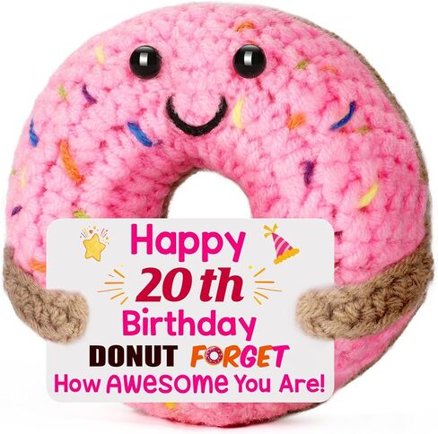 BuiltFit Sweet 16 Birthday Gifts - 16th Sixteen Year Old Gifts for Girls Boys, Cute Crochet Donut Happy 16 th Bday Party Favors Decorations New Driver Present for Teens Daughter Granddaughter in Saudi Arabia