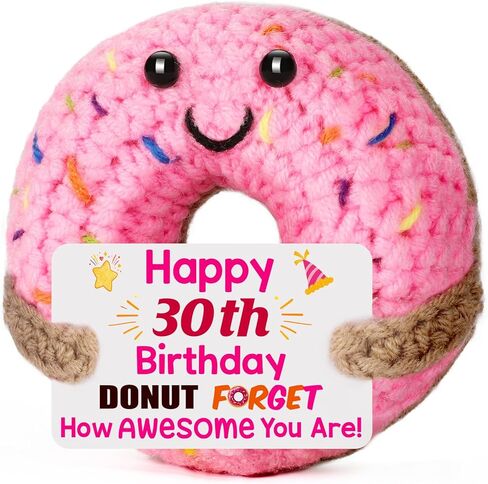 BuiltFit Sweet 16 Birthday Gifts - 16th Sixteen Year Old Gifts for Girls Boys, Cute Crochet Donut Happy 16 th Bday Party Favors Decorations New Driver Present for Teens Daughter Granddaughter in Saudi Arabia
