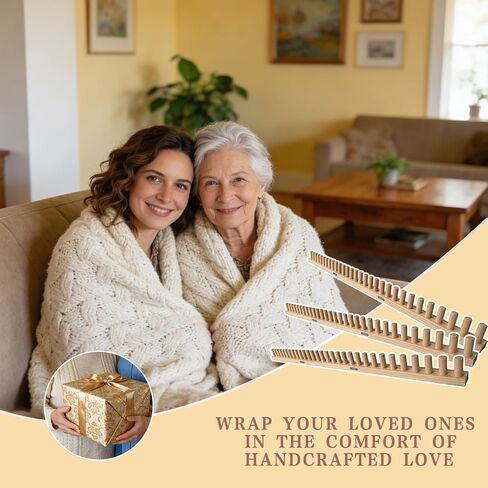 FRYTEPUYE 46" Chunky Blanket Loom - Loom for DIY Throw Blankets, Adjustable Size Hand Knitting Yarn Chunky,No Needles Required,Beginner Friendly Yarn Craft in Kuwait