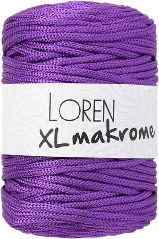 Loren XL Makrome Cord Yarn, 100% Polypropylene, 17.6 Oz (500g) / 109 Yrds (100 m), Yarn Weight 7: Jumbo, Gray - R041 in Kuwait