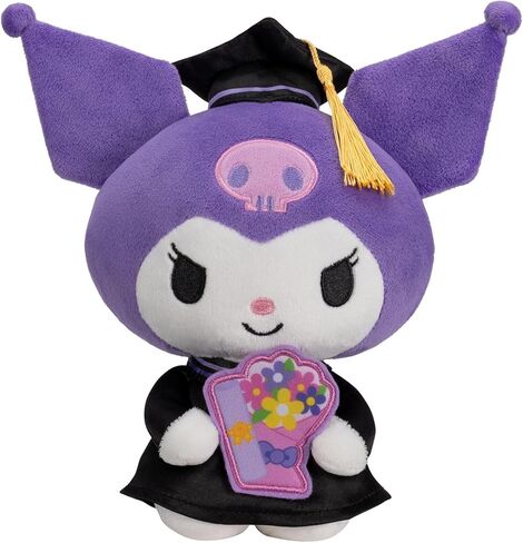 Jazwares Hello Kitty® and Friends، دمية كورومي ™ من القطيفة للتخرج مقاس 8 بوصات - منتج Sanrio® مرخص رسميًا للأعمار من 6 سنوات فما فوق in Kuwait