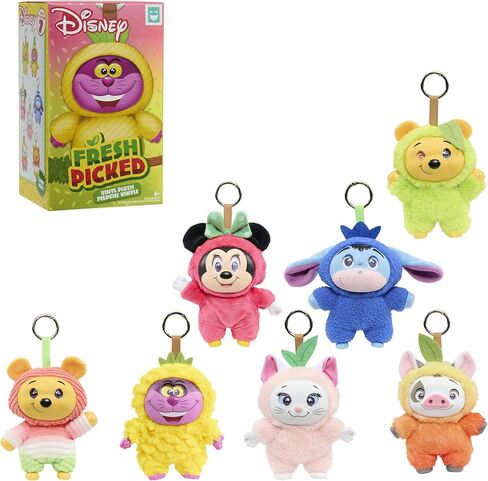 لعبة HAPPY HAUL Disney Fresh Picked Blind Box من القطيفة القابلة للتجميع، مشبك من القطيفة على وجه الفينيل في قطعة واحدة على شكل فاكهة، لعبة محشوة مقاس 5.25 بوصة، قطرة قصيرة المدى، للأعمار من 8 سنوات فما فوق in Kuwait