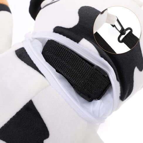 Cow Shape Plush Crossbody Bag – Soft Plush Texture for Comfortable All-Day Carry, Adjustable Strap for Hands-Free Use – for Girls, Kids, Animal Lovers, Daily Shopping, Travel, Halloween in Kuwait