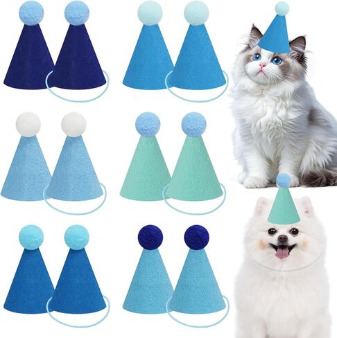 12pcs Pink Mini Party Hats for Stuffed Animals, Finished Birthday Party Cone Hats, Dolls Dog Cat Assorted Animal Birthday Decorations (No Assembled Required) in Saudi Arabia