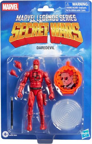 سلسلة Marvel Legends Secret Wars Daredevil، شخصية ريترو كوميكس القابلة للتجميع مقاس 6 بوصات مع درع عدسي in Kuwait