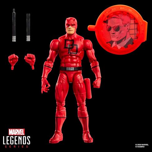 سلسلة Marvel Legends Secret Wars Daredevil، شخصية ريترو كوميكس القابلة للتجميع مقاس 6 بوصات مع درع عدسي in Kuwait