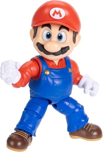 The Super Mario Galaxy Movie 5" Action Figures Series 1 – Mario Figure with Yellow Glow-in-The Dark Luma Star Accessory - Premium Details 22 Points of Articulation in Kuwait