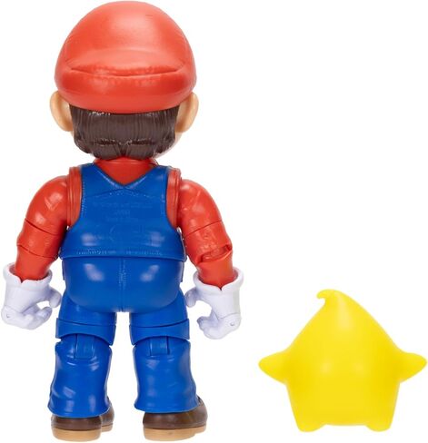 The Super Mario Galaxy Movie 5" Action Figures Series 1 – Mario Figure with Yellow Glow-in-The Dark Luma Star Accessory - Premium Details 22 Points of Articulation in Kuwait