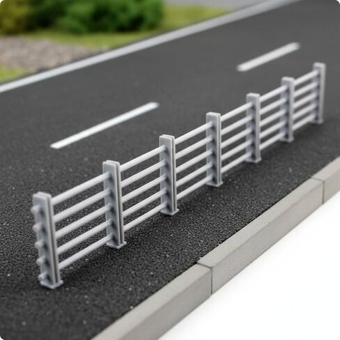 Qianly Model Road Railing Realistic Miniature Roadside Fence Easy to Decorate Dollhouse Railing for Tabletop Scenes, Green, 1-87 in Saudi Arabia