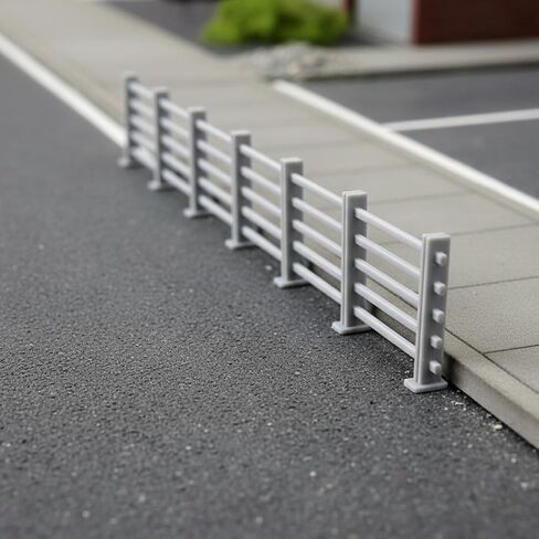 Qianly Model Road Railing Realistic Miniature Roadside Fence Easy to Decorate Dollhouse Railing for Tabletop Scenes, Green, 1-87 in Saudi Arabia